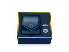 TAG Heuer Carrera Chronograph Limited Edition Automatik Edelstahl 42mm blaues Zifferblatt blaues Lederband – Herrenuhren Chronograph aus Edelstahl und Leder. Das Gehäuse ist rund und silber. Das Lederarmband ist blau. Das Zifferblatt ist ein Index in blau. – Ansicht 5
