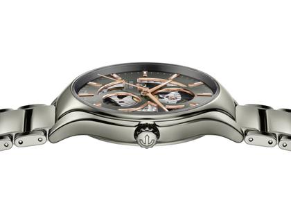 Rado True Round Automatic Open Heart Keramik 40mm graues Zifferblatt graues Keramikband – Herrenuhren Uhr ohne Datum aus Keramik und Titan. Das Gehäuse ist rund und grau. Das Keramikarmband ist grau. Das Zifferblatt ist ein Index in grau. – Ansicht 3