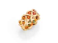 A. Odenwald Fleur Ring Rotgold mit farbigen Saphiren 3,95ct – Ringe Ring mit Besatz aus 750 Rotgold. – Ansicht 2