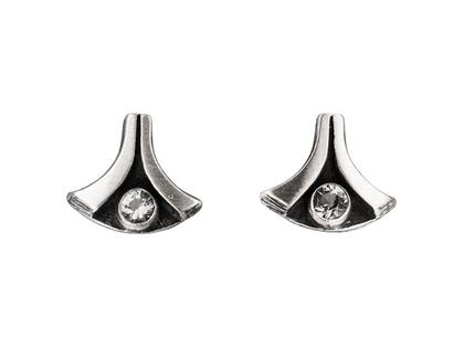 Nordform Design 09 Ohrstecker mit Bergkristall – Ohrschmuck Ohrstecker aus 925 Silber.