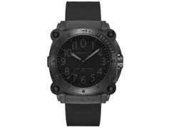 Hamilton BeLOWZERO Auto Limited Edition TENET Titan 46mm blaue Zeigerspitze schwarzes Kautschukband – Herrenuhren Uhr ohne Datum aus Titan. Das Gehäuse ist rund und schwarz. Das Kautschuk / Kunststoff / Silikon Armband ist schwarz. Das Zifferblatt ist arabisch und schwarz.
