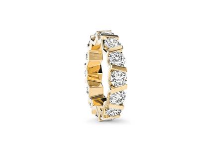 Niessing Vivida Spannring Classic Yellow 4,5mm mit Brillanten 4,20ct – Ringe Ring mit Besatz aus 750 Gelbgold.