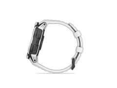 Garmin Instinct 2X Solar faserverstärktes Polymer steinweiß 50 mm Kautschukband steinweiß – Damenuhren Uhr Multifunktion aus Kautschuk und Kunststoff. Das Gehäuse ist rund und weiß. Das Kautschuk / Kunststoff / Silikon Armband ist weiß. Das Zifferblatt ist digital und schwarz. – Ansicht 3