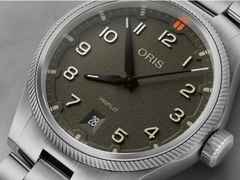 Oris ProPilot Date Automatik Edelstahl 41mm grünes Zifferblatt Metallband – Herrenuhren Uhr mit Datum aus Edelstahl. Das Gehäuse ist rund und silber. Das Edelstahlarmband ist silber. Das Zifferblatt ist arabisch und grün. – Ansicht 4