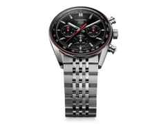 TAG Heuer Carrera Chronograph Automatik Edelstahl 41mm schwarzes Zifferblatt Metallband – Herrenuhren Chronograph aus Edelstahl. Das Gehäuse ist rund und silber. Das Edelstahlarmband ist silber. Das Zifferblatt ist ein Index in schwarz. – Ansicht 3