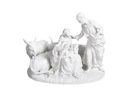 Meissen Figur Geburt Christi weiß – Porzellanwaren Porzellandekoration in weiß und aus Porzellan.