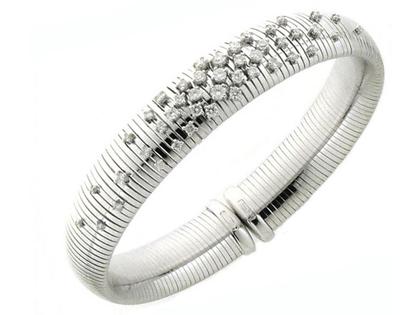 Chimento Stardust Armreif breit Weißgold – Armschmuck Armband aus 750 Weißgold.