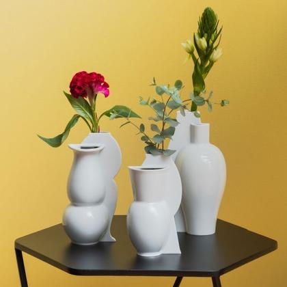 Meissen Vase Two Sides weiß 21 cm – Porzellanwaren Porzellanvase in weiß und aus Porzellan. – Ansicht 3