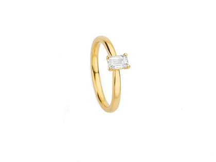 Ringe Ring mit Besatz aus 585 Gelbgold.