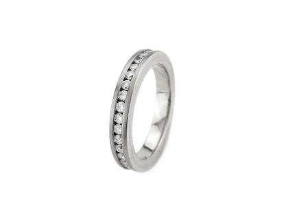 Henrich & Denzel Memoire-Ring Weißgold 3,3mm mit Brillanten 0,745ct – Ringe Ring mit Besatz in silber und aus 750 Weißgold.