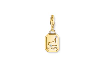 Thomas Sabo Charm-Anhänger Sternzeichen Steinbock Silber vergoldet – Anhänger Anhänger mit Besatz aus 925 Silber. – Ansicht 2