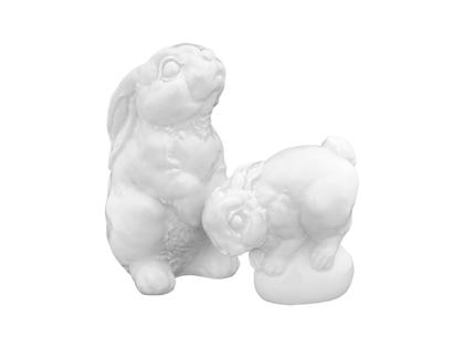 Meissen Figuren Set Hase weiß – Porzellanwaren Porzellandekoration in weiß und aus Porzellan.