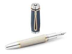 Montblanc Writers Edition                    2024: Jane Austen Limited Edition Füllfederhalter M – Schreibgeräte Füllfederhalter in beige und aus 750 Gelbgold, Edelharz, Metall, platiniert, rhodiniert und vergoldet. – Ansicht 4