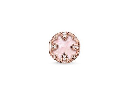 Thomas Sabo Karma K0099 Bead Lotos rosé – Anhänger Anhänger mit Besatz aus 925 Silber und und vergoldet.