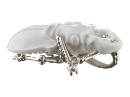 Anhänger Anhänger ohne Besatz aus 925 Silber, Porzellan und und .
