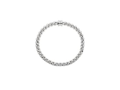 Fope Eka Flex'It  Armband   schmal Weißgold 1 Ronde mit Brillant 0,01ct M flexibel – Armschmuck Armband aus 750 Weißgold. – Ansicht 3