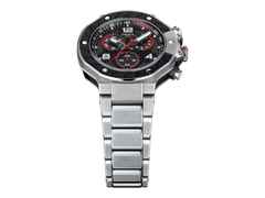Tissot T-Race MotoGP                2022 Chronograph Limited Edition  Quarz – Herrenuhren Chronograph aus Edelstahl und PVD beschichtet. Das Gehäuse ist rund und silber. Das Edelstahlarmband ist silber. Das Zifferblatt ist arabisch Index und schwarz. – Ansicht 2