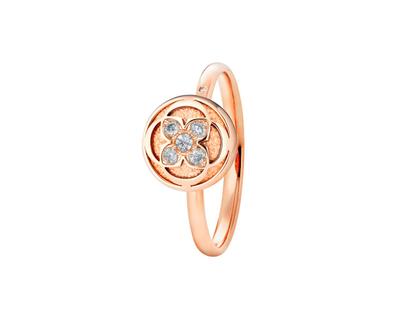 Capolavoro Rose Ring Roségold mit Brillanten 0,063ct – Ringe Ring aus 750 Rotgold.