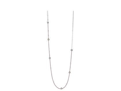 Gellner Urban Big Bang Collier Silber mit Zuchtperle und Rhodolit – Halsschmuck Collier aus 925 Silber.