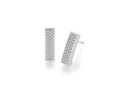 Jörg Heinz Infinity Ohrstecker "Pavé" Weißgold mit Brillanten 0,174ct – Ohrschmuck Ohrstecker in silber und aus 750 Weißgold.