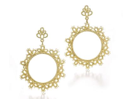 Brigitte Adolph Jewellery Design Alicia Ohrhänger Silber vergoldet – Ohrschmuck Ohrhänger aus 925 Silber und und vergoldet.