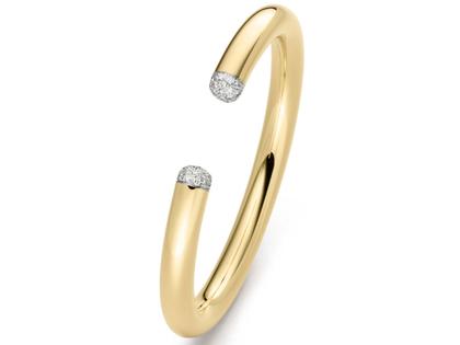 IsabelleFa Flix.Flex Armreif rund Gelbgold 7mm mit Brillanten – Armschmuck Armspange aus 750 Gelbgold, 750 Weißgold und und .