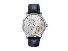 Glashütte Original PanoMaticInverse Automatik Edelstahl 42mm silbernes Zifferblatt schwarzes Lederband – Herrenuhren Uhr mit Datum aus Edelstahl. Das Gehäuse ist rund und silber. Das Lederarmband Kroko / Alligator ist blau. Das Zifferblatt ist ein Index in silber.