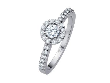 Giloy-Bellaluce Bella Luce Piccolina Damenring 0,50ct – Ringe Ring mit Besatz aus 585 Weißgold.