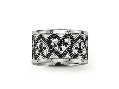 Thomas Sabo Special Addition 2012 Damenring mit Zirkonia schwarz – Ringe Ring mit Besatz aus 925 Silber.