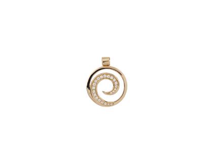 Cédé Art of Jewellery Anhänger Rotgold 21mm mit Brillanten 0,270ct – Anhänger Anhänger mit Besatz in rotgold und aus 750 Rotgold.