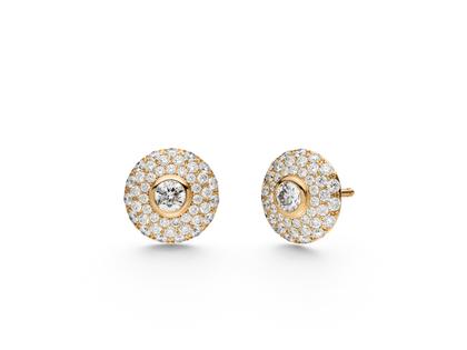 Schaffrath 360° - Three Sixty Ohrstecker Gelbgold mit Brillanten Paveé 0,800ct – Ohrschmuck Ohrstecker in gelbgold und aus 750 Gelbgold.