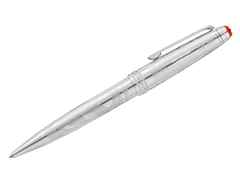 Montblanc Meisterstück X Olympic Heritage Chamonix 1924 Solitaire Midsize Kugelschreiber platinumbeschichtet – Schreibgeräte Kugelschreiber in silber und aus Edelharz, Metall und platiniert.