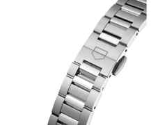 TAG Heuer Carrera Date Automatik Edelstahl 36mm türkisfarbenes Zifferblatt Metallband – Damenuhren Uhr mit Datum aus Edelstahl. Das Gehäuse ist rund und silber. Das Edelstahlarmband ist silber. Das Zifferblatt ist ein Index in türkis. – Ansicht 4