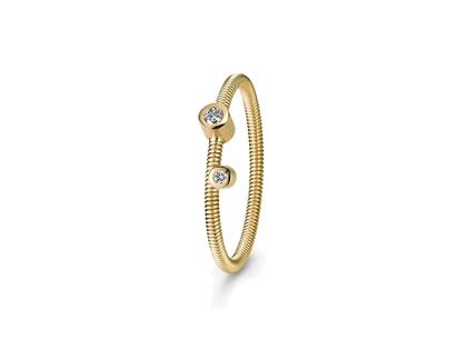Niessing Artist  Ring mit 2 Brillanten Classic Yellow – Ringe Ring mit Besatz aus 750 Gelbgold.