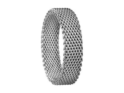 Bering Arctic Symphony Innenring breit Milanaise Edelstahl – Ringe Ring aus Edelstahl.