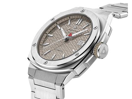 Alpina Alpiner Extreme Automatik Edelstahl 39mm beiges Zifferblatt Metallband – Herrenuhren Uhr mit Datum aus Edelstahl. Das Gehäuse ist rund und silber. Das Edelstahlarmband ist silber. Das Zifferblatt ist ein Index in beige. – Ansicht 3