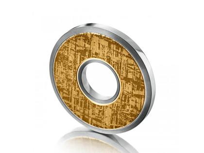Meister Amulett Struktur Kristall Titan Gelbgold Collier Men´s Collection – Halsschmuck Collier aus 750 Gelbgold, Titan und und .
