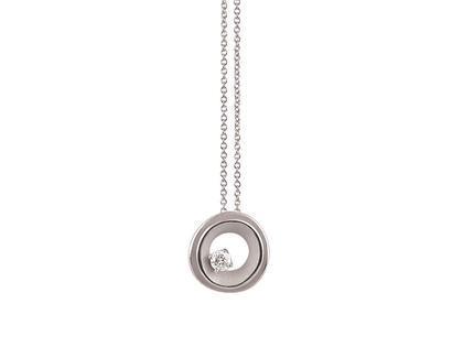 Cammilli Firenze My Way Collier White Ice Gold 45cm mit Brillant 0,150ct – Halsschmuck Collier aus 750 Weißgold.