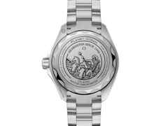 Omega Seamaster Planet Ocean 6000M Ultra Deep Automatik Edelstahl 45,5mm blaues Zifferblatt Metallband Summer Blue – Herrenuhren Uhr ohne Datum aus Edelstahl und Keramik. Das Gehäuse ist rund und silber. Das Edelstahlarmband ist silber. Das Zifferblatt ist arabisch Index und blau. – Ansicht 2