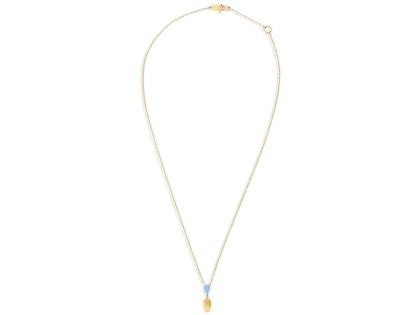 Nanis Dancing in the Rain Azure Collier Gelbgold Milky Aquamarin – Halsschmuck Collier aus 750 Gelbgold. – Ansicht 3