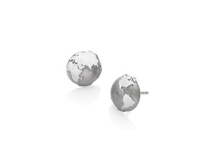 Schmuckwerk Meine Welt: Ohrstecker in  Weißgold – Ohrschmuck Ohrstecker aus 750 Weißgold.