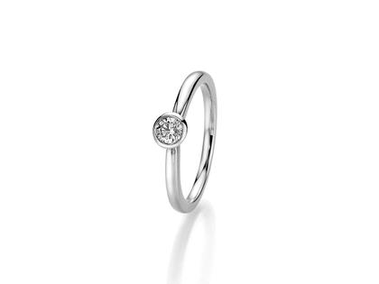 N1 Diamonds Ring Weißgold mit Brillant 0,250ct – Ringe Ring mit Besatz aus 585 Weißgold.