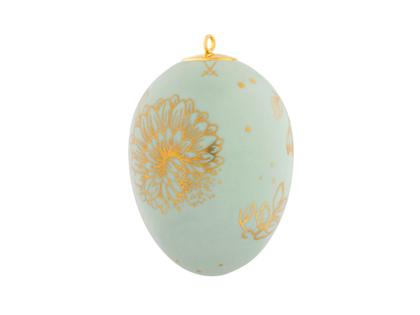Meissen Osterei aus Porzellan mit Motiv Golden Onion Style – Porzellanwaren Porzellandekoration in grün und aus Porzellan. – Ansicht 2