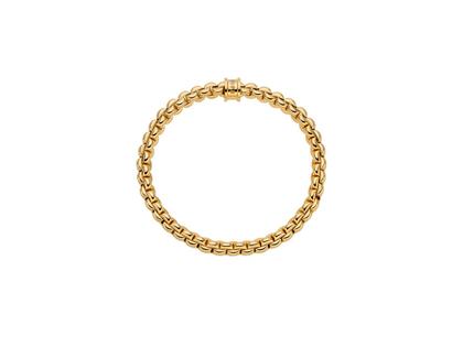 Fope Eka Flex'It  Armband   schmal Gelbgold 1 Ronde mit Brillant 0,01ct M flexibel – Armschmuck Armband aus 750 Gelbgold. – Ansicht 3