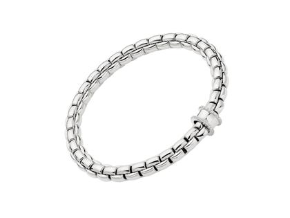 Fope Eka Flex'It Armband  mittel Weißgold 1 Ronde mit Brillanten 0,21ct M flexibel – Armschmuck Armband aus 750 Weißgold. – Ansicht 2