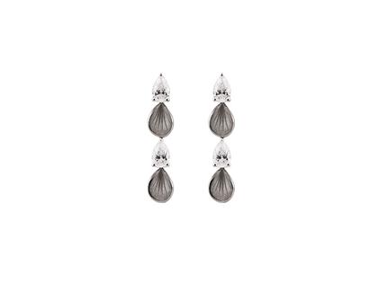 Cammilli Firenze Divina Ohrhänger   Black Lava mit Brillanten 1,20ct – Ohrschmuck Ohrhänger aus 750 Gelbgold, 750 Weißgold und und .