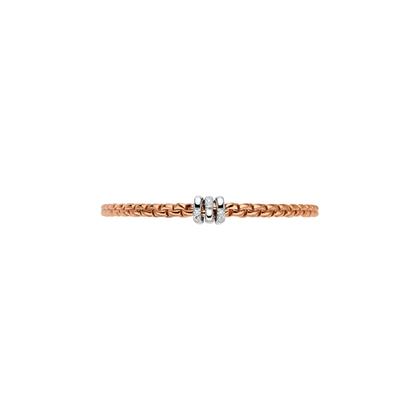 Fope Eka Tiny Armband Rosegold schmal mit Brillanten – Armschmuck Armband aus 750 Rotgold. – Ansicht 3