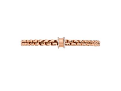 Fope Eka Flex'It Armband   schmal Roségold 1 Ronde mit Brillanten 0,17ct M flexibel – Armschmuck Armband aus 750 Rotgold. – Ansicht 4