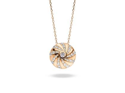 Schaffrath 360° - Three Sixty Kette mit Anhänger Roségold mit Brillanten 0,800ct – Anhänger Anhänger mit Besatz aus 750 Rotgold.