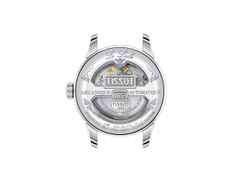 Tissot Le Locle Automatic Powermatic 80 römisch blau Metallband – Herrenuhren Uhr mit Datum aus Edelstahl. Das Gehäuse ist rund und grau. Das Edelstahlarmband ist grau. Das Zifferblatt ist römisch und blau. – Ansicht 2